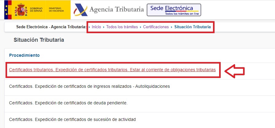 estar al corriente hacienda