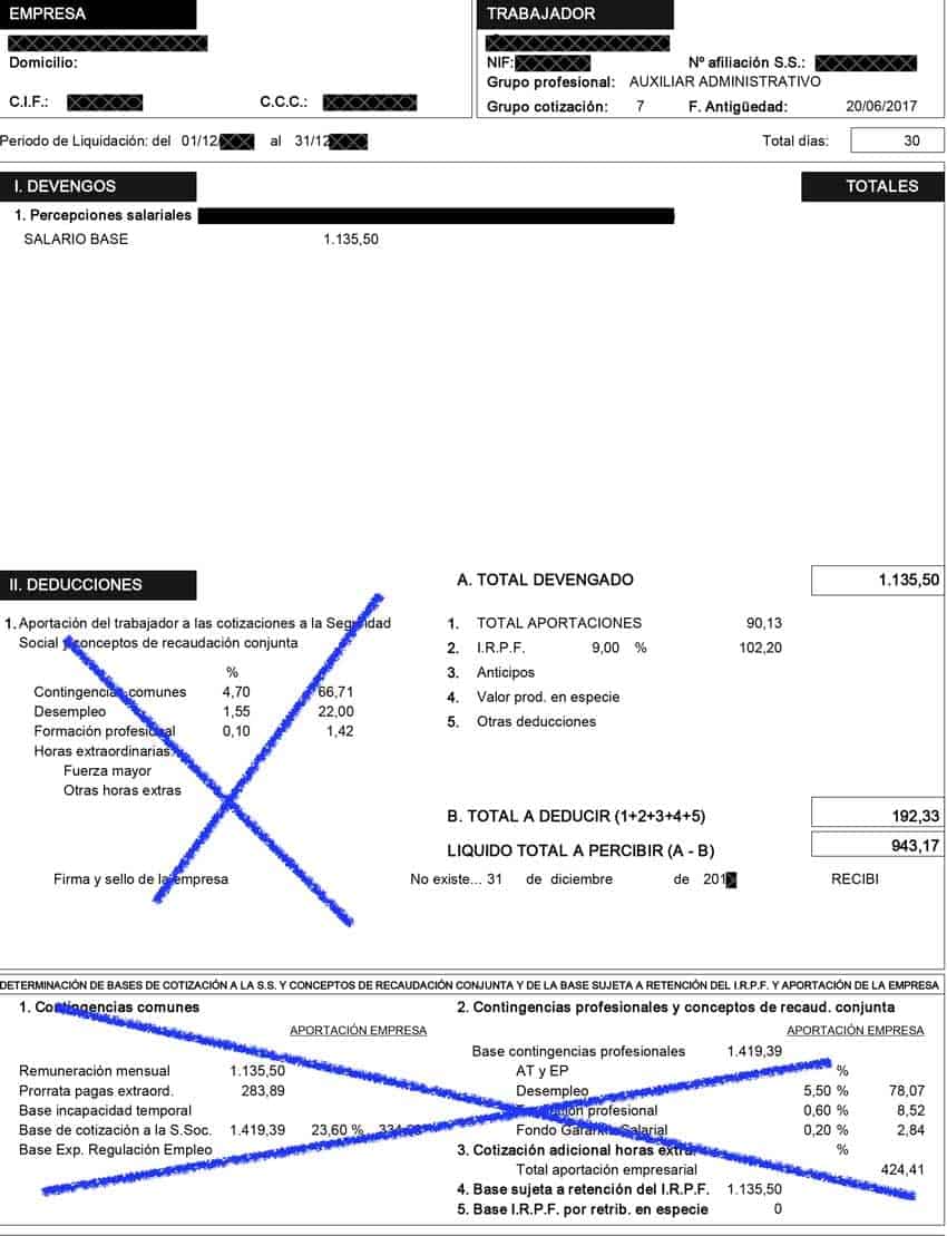 Ejemplo nomina socio trabajador Ejemplo nomina socio trabajador