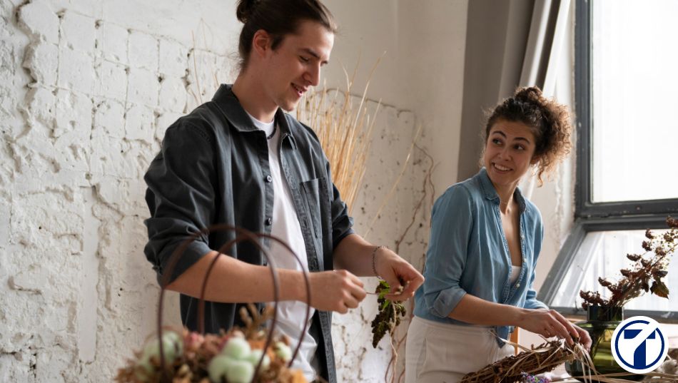 Familiar ayuda en un negocio